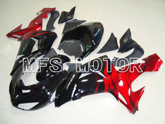 Kawasaki NINJA ZX10R 2006-2007 Injection ABS verkleidung - Flamme - Schwarz Rot - MFS5966