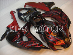 Honda CBR1000RR 2006-2007 Injection ABS Fairing - Flame - Black Red - MFS6020
