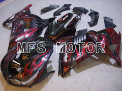 Kawasaki NINJA ZX14R 2006-2011 Injection ABS Fairing - Flame - Black Red - MFS6079
