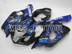 Suzuki GSXR600 GSXR750 2004-2005 Injection ABS Fairing - Flame - Black Blue - MFS6424