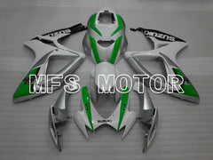 Suzuki GSXR600 GSXR750 2006-2007 Injection ABS Fairing - Factory - White Green - MFS6436