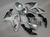 Suzuki GSXR600 GSXR750 2006-2007 Injection ABS verkleidung - Factory - Weiß Silber - MFS6438