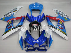Carénage ABS injecté Suzuki GSXR600 GSXR750 2008-2010 - Rockstar - Bleu Blanc - MFS2476