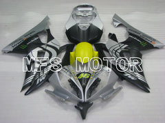 Yamaha YZF-R6 2008-2016 Injection ABS Fairing - Monster - Matte Black Silver - MFS3871