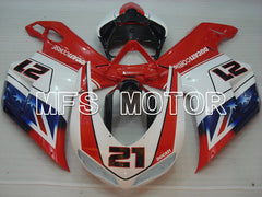 Ducati 848 / 1098 / 1198 2007-2011 Injection ABS Fairing - Others - Red White - MFS4154