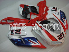 Ducati 848 / 1098 / 1198 2007-2011 Injection ABS Fairing - Others - Red White - MFS4154