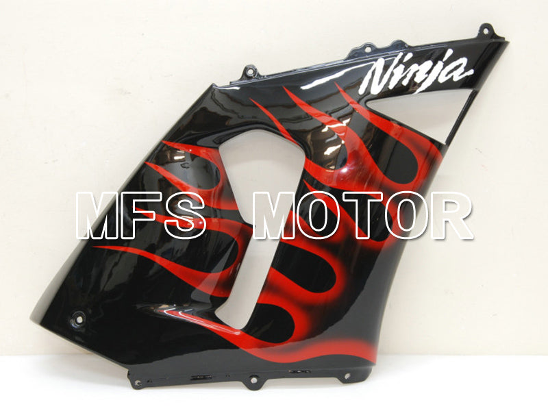 Kawasaki NINJA ZX6R 2005-2006 Injection ABS Fairing - Flame - Black Red - MFS6440