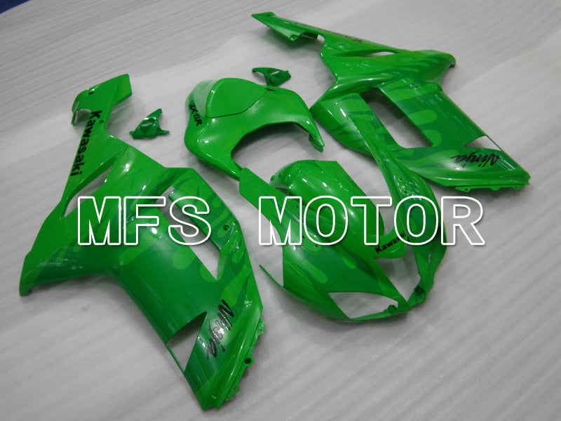 Carénage ABS injecté Kawasaki NINJA ZX6R 2007-2008 - Flamme - Vert - MFS6444
