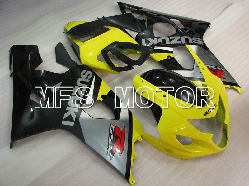 Carénage ABS injecté Suzuki GSXR600 GSXR750 2004-2005 - Factory - Noir Jaune Argent - MFS4824