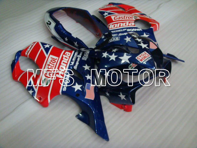 Honda CBR600 F4i 2004-2007 Injection ABS verkleidung - Castrol - Blau Rot - MFS4769