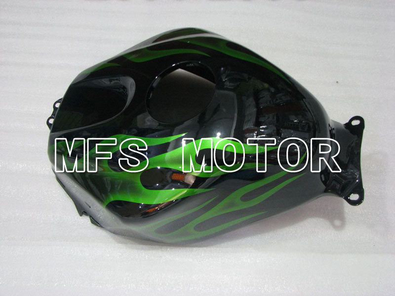 Honda CBR600RR 2003-2004 ABS Injection Fairing - Flame - Green Black - MFS2124