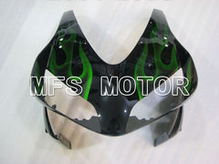 Honda CBR600RR 2003-2004 ABS Injection Fairing - Flame - Green Black - MFS2124