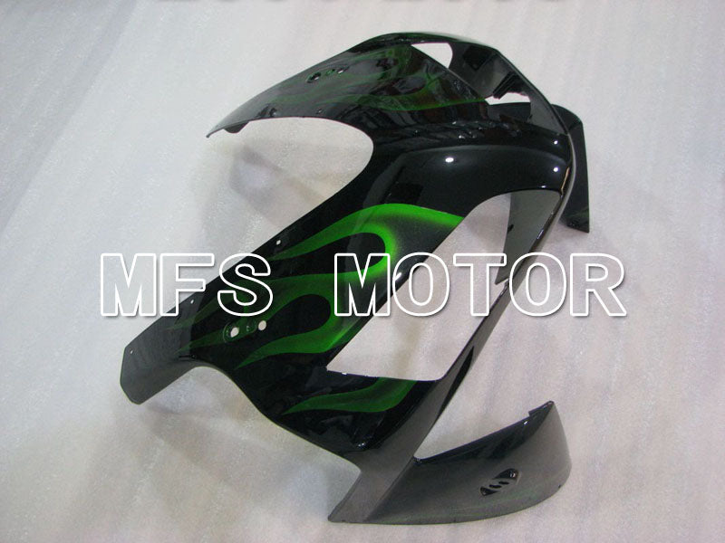 Honda CBR600RR 2003-2004 ABS Injection Fairing - Flame - Green Black - MFS2124