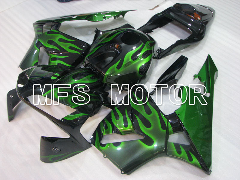 Honda CBR600RR 2003-2004 ABS Injection Fairing - Flame - Green Black - MFS2124