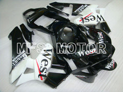 Honda CBR600RR 2003-2004 ABS Injection Fairing - West - White Black - MFS2140