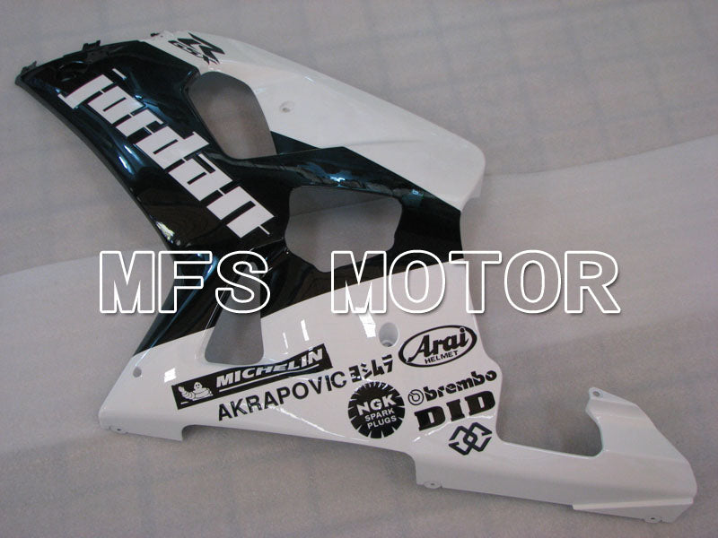 Suzuki GSXR750 2000-2003 Injection ABS Fairing - Factory Style - Black White - MFS6986