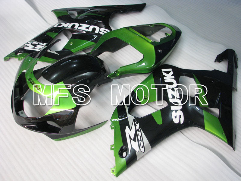 Suzuki GSXR600 2001-2003 Injection ABS Fairing - Factory Style - Black Green - MFS2191