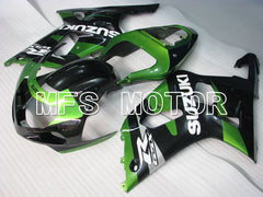 Suzuki GSXR600 2001-2003 Injection ABS Fairing - Factory Style - Black Green - MFS2191