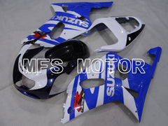 Suzuki GSXR750 2000-2003 Injection ABS Fairing - Factory Style - Black Wihte Blue - MFS7007