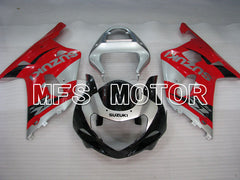 Suzuki GSXR750 2000-2003 Injection ABS Fairing - Factory Style - Black Red Silver - MFS7006