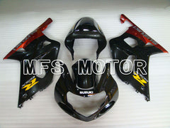 Suzuki GSXR600 2001-2003 Injection ABS Fairing - Factory Style - Black Red - MFS2224