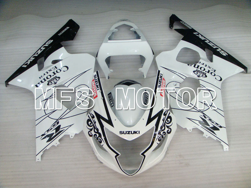 Suzuki GSXR600 GSXR750 2004-2005 Injection ABS Fairing - Corona - Black White - MFS2234