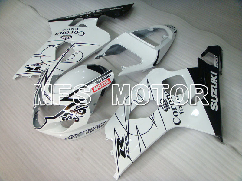 Suzuki GSXR600 GSXR750 2004-2005 Injection ABS Fairing - Corona - Black White - MFS2234