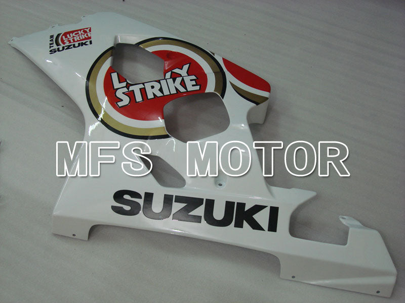 Carénage ABS injecté Suzuki GSXR600 GSXR750 2004-2005 - Luky Strike - Blanc Rouge - MFS2243