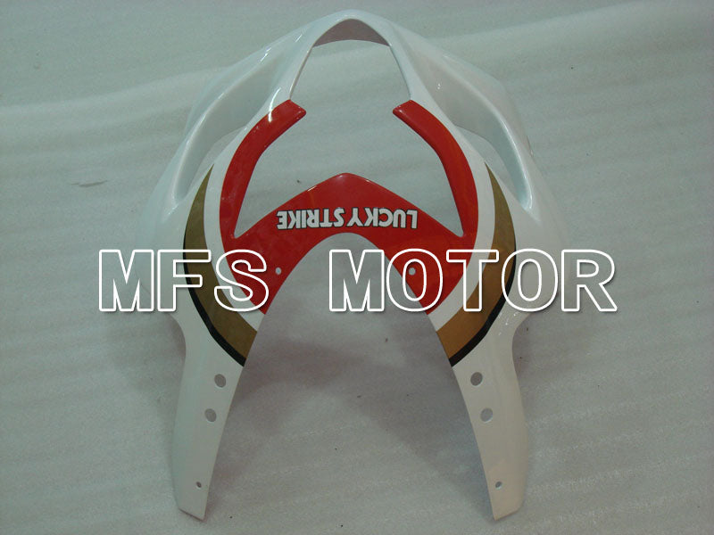 Carénage ABS injecté Suzuki GSXR600 GSXR750 2004-2005 - Luky Strike - Blanc Rouge - MFS2243