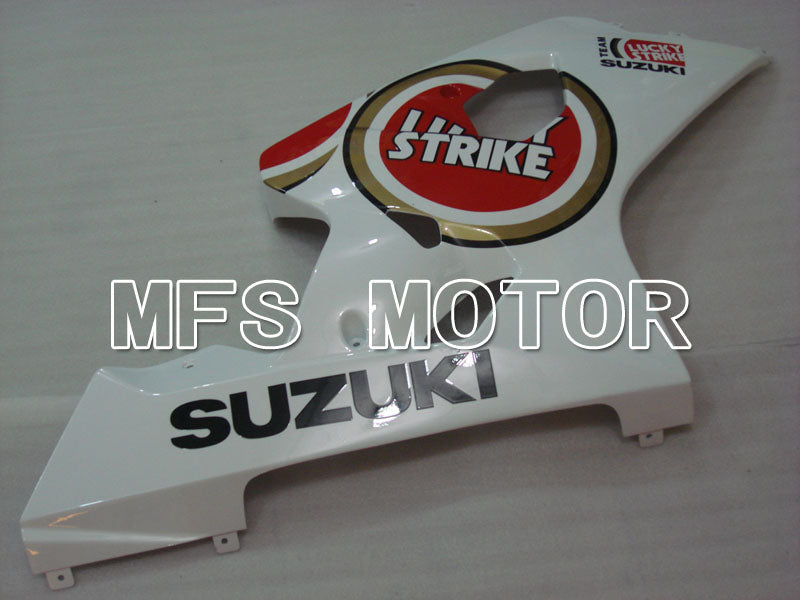 Carénage ABS injecté Suzuki GSXR600 GSXR750 2004-2005 - Luky Strike - Blanc Rouge - MFS2243