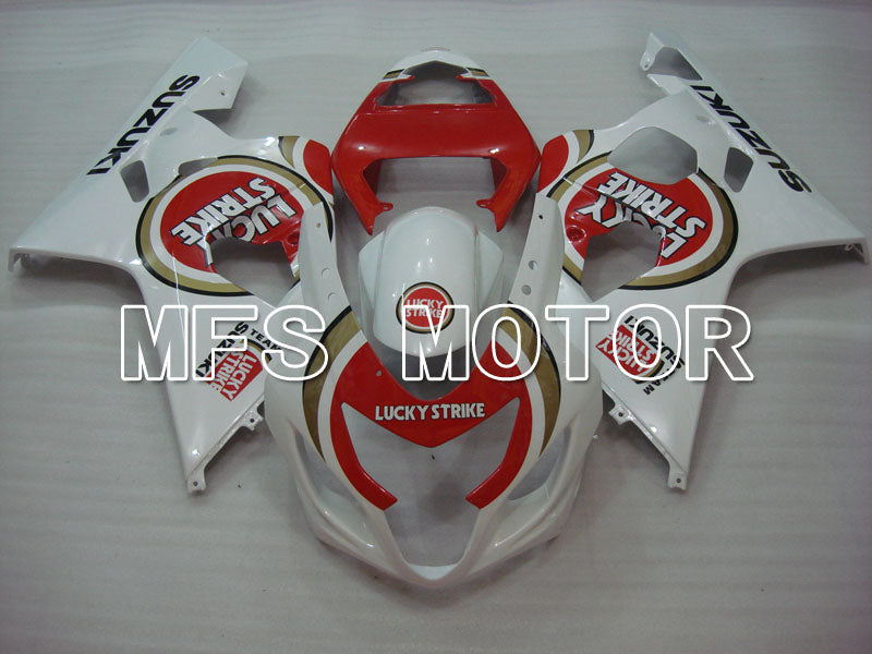 Carénage ABS injecté Suzuki GSXR600 GSXR750 2004-2005 - Luky Strike - Blanc Rouge - MFS2243