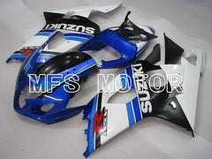 Carénage ABS injecté Suzuki GSXR600 GSXR750 2004-2005 - Style usine - Noir Bleu Blanc - MFS2257