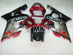 Suzuki GSXR600 GSXR750 2004-2005 Injection ABS Fairing - Factory Style - Black Red - MFS2274
