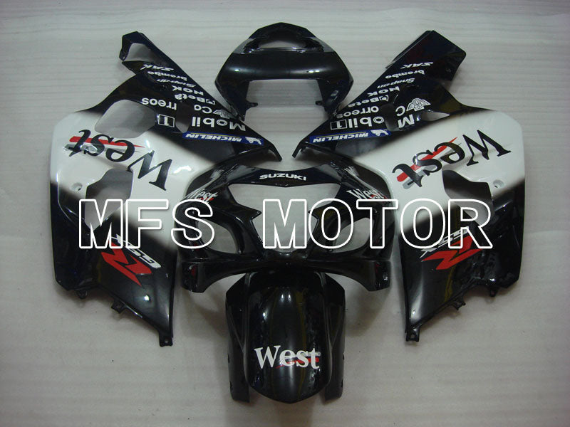 Suzuki GSXR600 GSXR750 2004-2005 Injection ABS Fairing - West - Black White - MFS2284