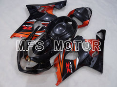 Carénage ABS injecté Suzuki GSXR600 GSXR750 2004-2005 - Style usine - Noir Orange - MFS2288