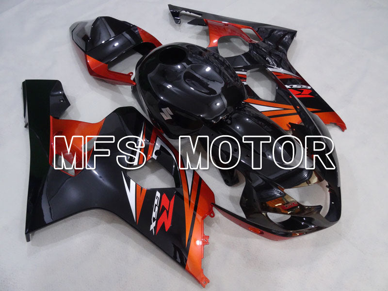 Carénage ABS injecté Suzuki GSXR600 GSXR750 2004-2005 - Style usine - Noir Orange - MFS2288