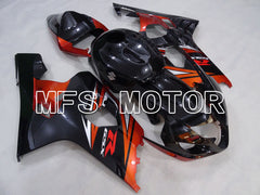 Carénage ABS injecté Suzuki GSXR600 GSXR750 2004-2005 - Style usine - Noir Orange - MFS2288