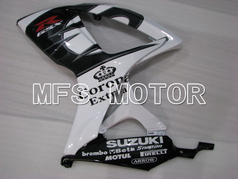 Suzuki GSXR600 GSXR750 2006-2007 Injection ABS Fairing - Corona - Black White - MFS2320
