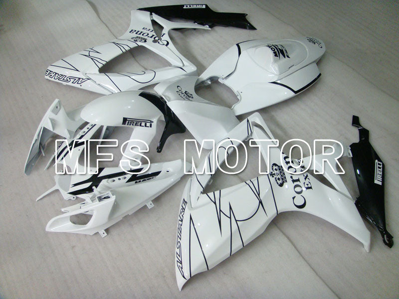 Suzuki GSXR600 GSXR750 2006-2007 Injection ABS verkleidung - Corona - Schwarz Weiß - MFS2325