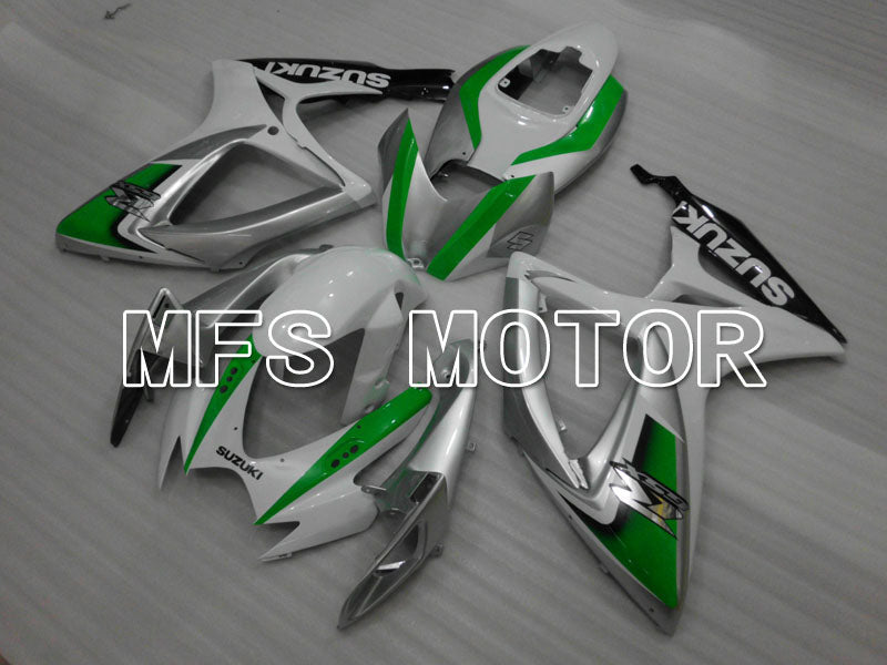 Suzuki GSXR600 GSXR750 2006-2007 Injection ABS Fairing - Factory Style - White Green Silver - MFS2352