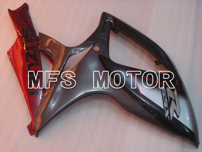 Suzuki GSXR600 GSXR750 2006-2007 Injection ABS Fairing - Factory Style - Black Red wine color - MFS2360