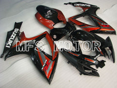 Suzuki GSXR600 GSXR750 2006-2007 Injection ABS Fairing - Factory Style - Black Red wine color - MFS2365