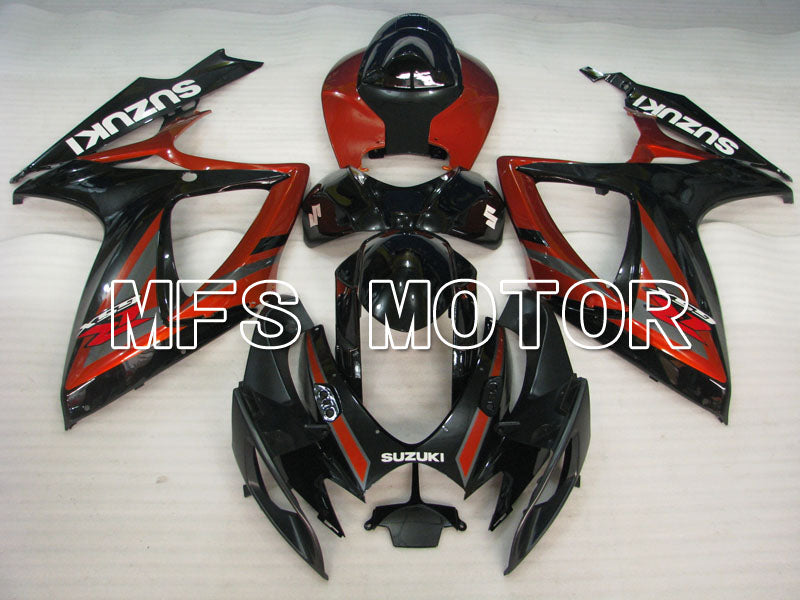 Suzuki GSXR600 GSXR750 2006-2007 Injection ABS Fairing - Factory Style - Black Red wine color - MFS2365