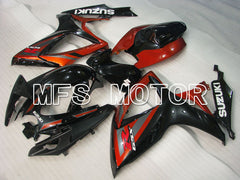 Suzuki GSXR600 GSXR750 2006-2007 Injection ABS Fairing - Factory Style - Black Red wine color - MFS2365