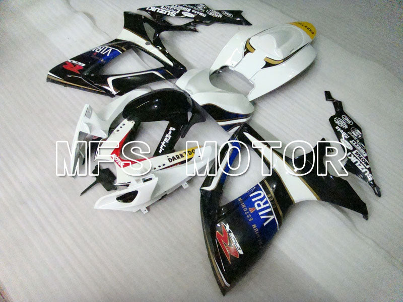 Suzuki GSXR600 GSXR750 2006-2007 Injection ABS Fairing - VIRU - Black White - MFS2370