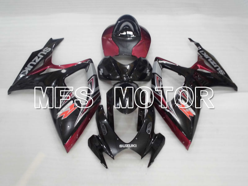 Suzuki GSXR600 GSXR750 2006-2007 Injection ABS Fairing - Factory Style - Black Red wine color - MFS2390