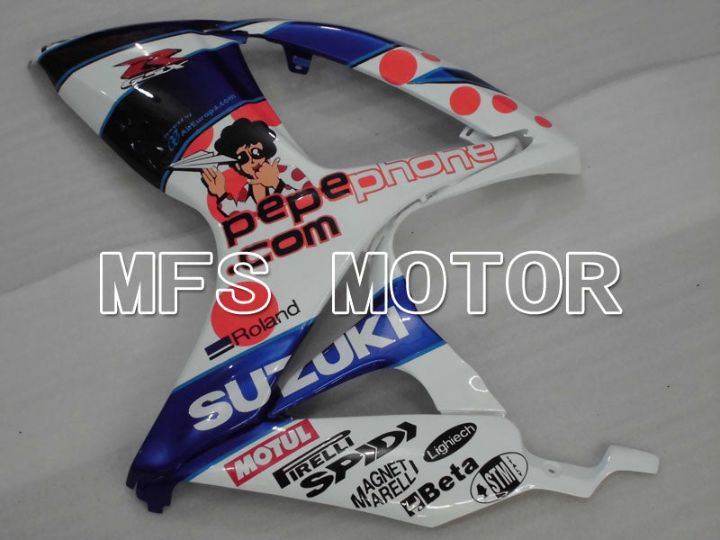 Suzuki GSXR600 GSXR750 2006-2007 Injection ABS Fairing - MOTUL - Blue White - MFS2391