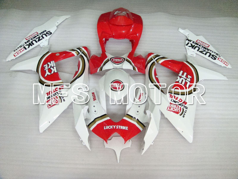 Suzuki GSXR600 GSXR750 2008-2010 Injection ABS Fairing - Lucky Strike - Red White - MFS2424