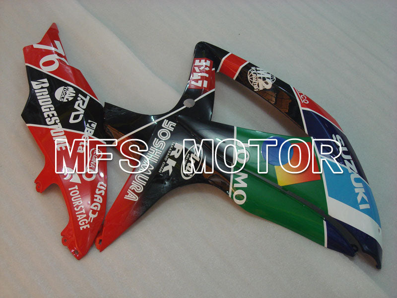 Suzuki GSXR600 GSXR750 2008-2010 Injection ABS Fairing - RK - Black Red - MFS2433