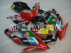 Suzuki GSXR600 GSXR750 2008-2010 Injection ABS Fairing - RK - Black Red - MFS2433